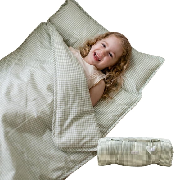Colchoneta para siesta Bloomere de algodón 1,5 cm con almohada desmontable – Verde