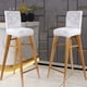 thumbnail image 1 of Fundas de terciopelo para silla de bar, lavables, elásticas y extraíbles, para sillas de comedor con respaldo giratorio corto y taburete de bar (blanco, 6 unidades) | JUNJUN, 1 of 5