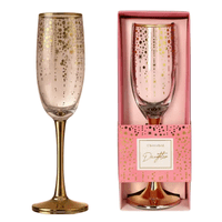 Danny Home - Pack 4 Copas Champagne Espumante Dorada Regalo Boda Fiesta