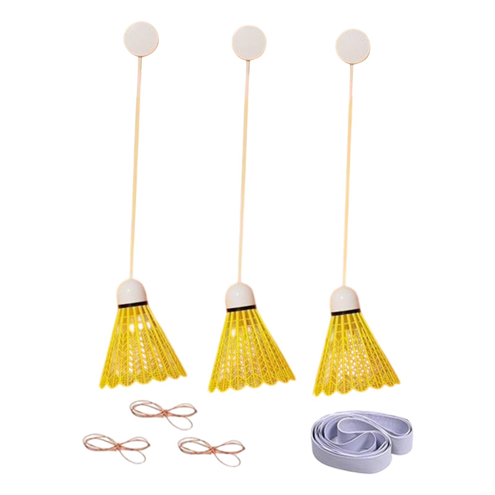 Magideal - 3 Piezas Entrenamiento De Bádminton Aparato Para Práctica Individual Dispositivo Portátil Para Home Fitness Función Ajustable Para Jóvenes Formación D No Iluminado