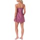 thumbnail image 3 of INSPIRE CHIC Camisón de Satén para Mujer con Escote en V, Ribete de Encaje y Panel de Malla Transparente, Tirante Ajustable, Vestido de Dormir Midi XL Rosa-púrpura, 3 of 6