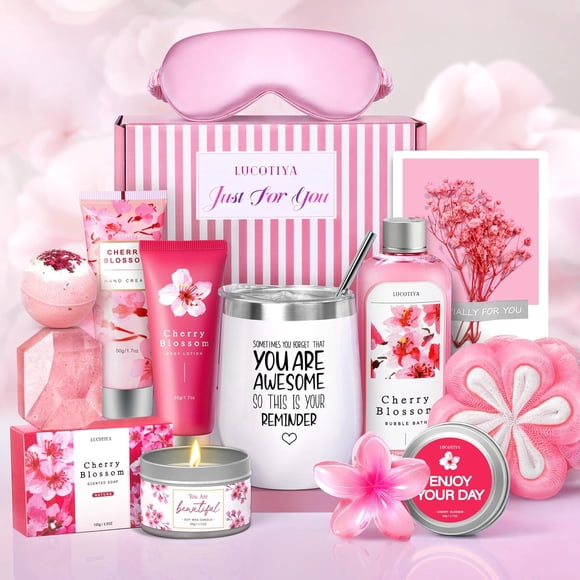 Set Spa Lucotiya 10 Piezas Cerezo Regalo Mujer Cumpleaños