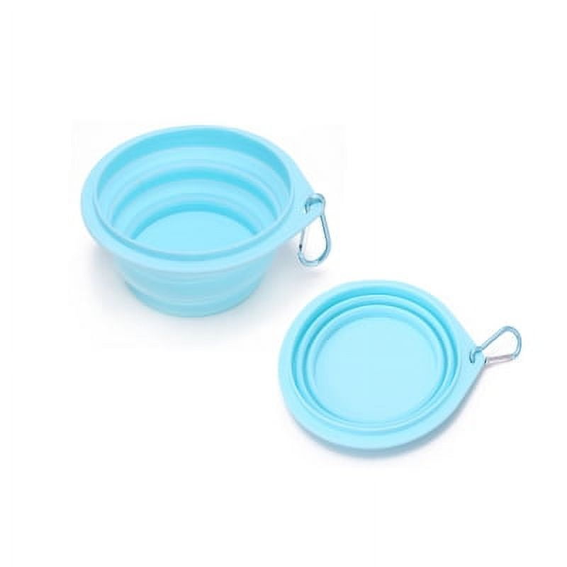 Genérico - Plato Plegable De Paseo Para Mascotas Pequeño Celeste