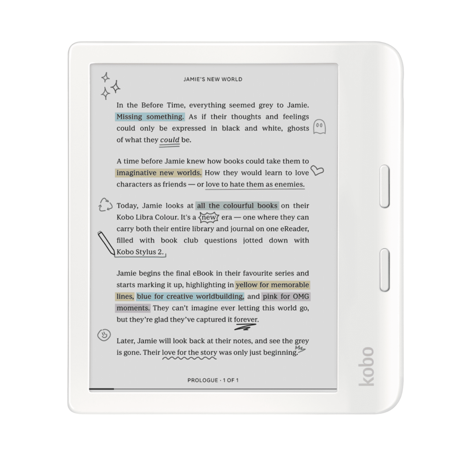 Lector E Reader Kobo Libra Colour Hd 7" - 32gb - Blanco