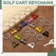 thumbnail image 5 of Uxcell 2 piezas de llavero de carrito de golf, anillos colgantes de llavero de golf de metal, organizador de encantos de bolsa para regalos de cumpleaños de golfista, 5 of 6