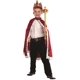thumbnail image 1 of Disfraz de rey para niños con corona y capa roja, 1 of 7