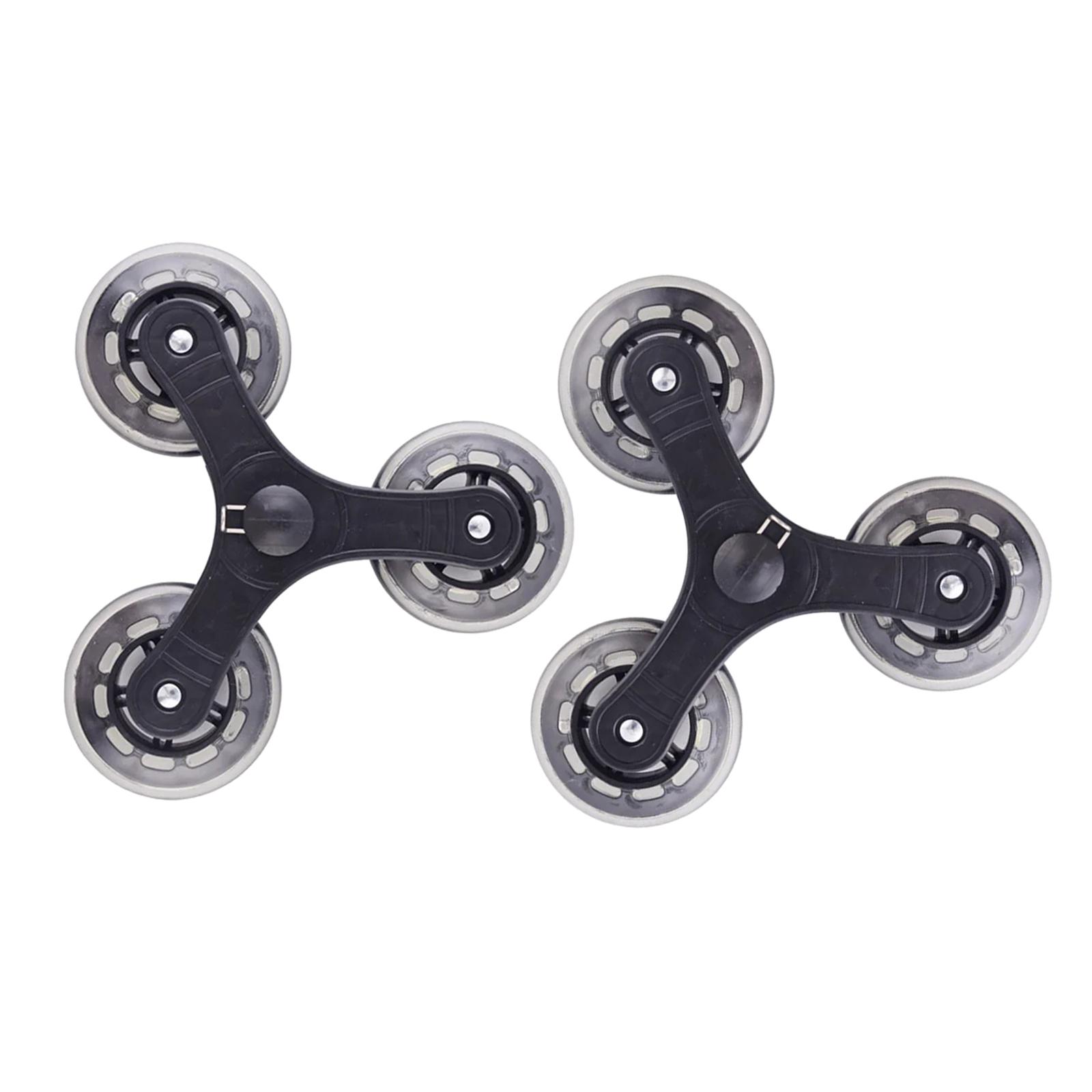 Ioensy - 2 Ruedas Para Subir Escaleras, Accesorios Triangulares, Ruedas Resistentes Al Desgaste