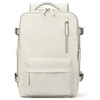 Genérico - Mochila Viaje Cabina Avión Impermeable Viral Zapatos Usb Blanca