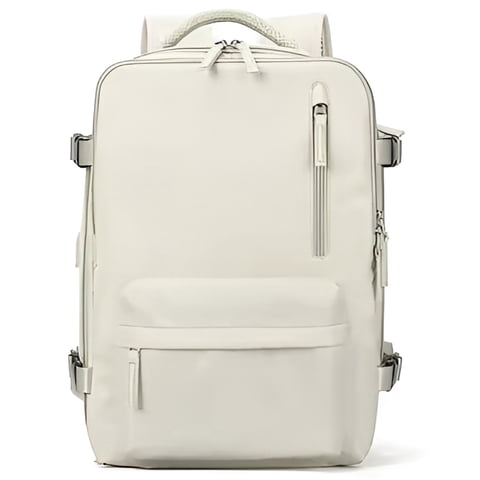Genérico - Mochila Viaje Cabina Avión Impermeable Viral Zapatos Usb Blanca