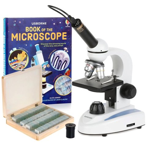 Microscopio Amscope M149C-Ps100-Wm-E Monocular Compuesto Digital