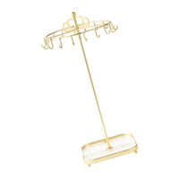 Ioensy - Soporte Giratorio Para Joyería, Soporte Para Presentación De Joyería Para Collar, Anillo, Joyería, Oro