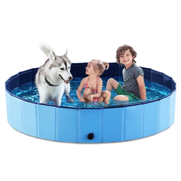 Piscina Plegable para Baño de Mascotas Jasonwell 160 cm Azul