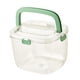 thumbnail image 5 of Contenedor de cubitos de hielo Cubo, con abrazadera Claro Cómodo Durable KTV Cubo de hielo, para congelador Cóctel Refrigeración Cerveza Suministros n mango verde, 5 of 5