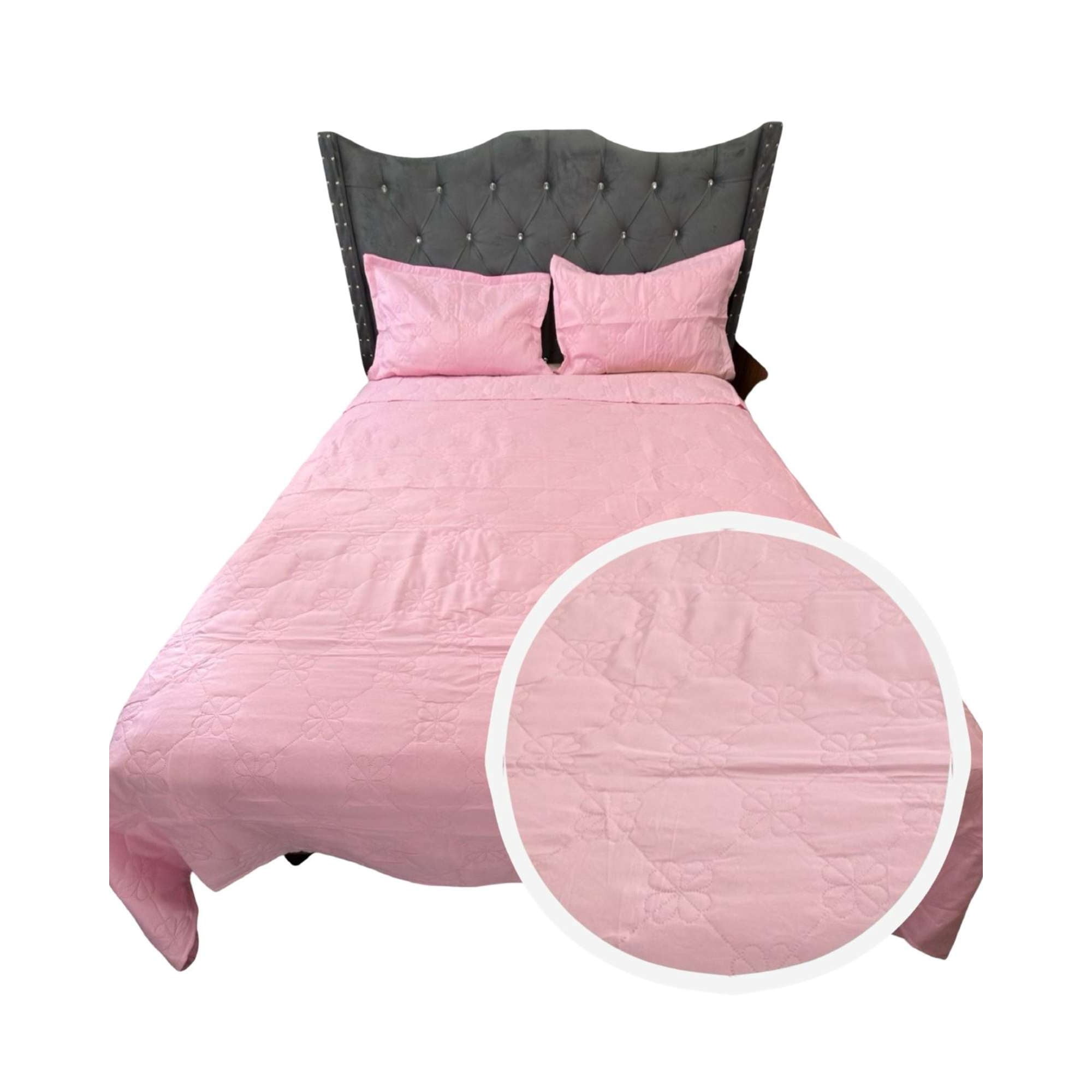 Iiimussa - Quilt Colcha De Lujo Verano Delgado King Rosa