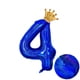 thumbnail image 4 of Corona con forma de globo, número 4, láser, azul, 40 pulgadas, para cuarto cumpleaños, 4 of 4
