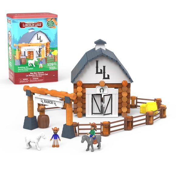 Set de construcción Lincoln Logs Big Sky Ranch, más de 100 piezas