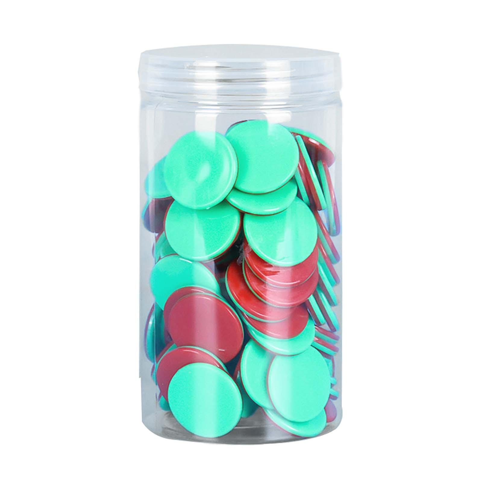 Magideal - 100X Contadores De Aprendizaje Discos Para Contar Discos Marcadores Clasificación Portátil Fichas De Bingo De Matemáticas Para Juegos Aula Hogar Niños Rojo Verde
