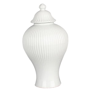 Magideal - Jarra De Jengibre De Cerámica Con Tapa, Maceta De Exhibición, Tarro De Almacenamiento, Florero Para Arreglo Floral, , Decoración Del , Blanco