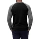 thumbnail image 3 of INSPIRE CHIC Camiseta de Hombre Raglán de Manga Larga Cuello Redondo Casual Camisetas de Béisbol M Negro, 3 of 6
