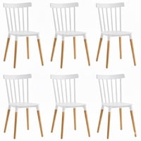 Vitelio - Pack 6 Sillas De Comedor Windsor Blanco
