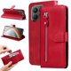 thumbnail image 1 of Funda tipo cartera para Tecno Pova 7 con bolsillo con cremallera y ranuras para tarjetas – Función de soporte Rojo, 1 of 5