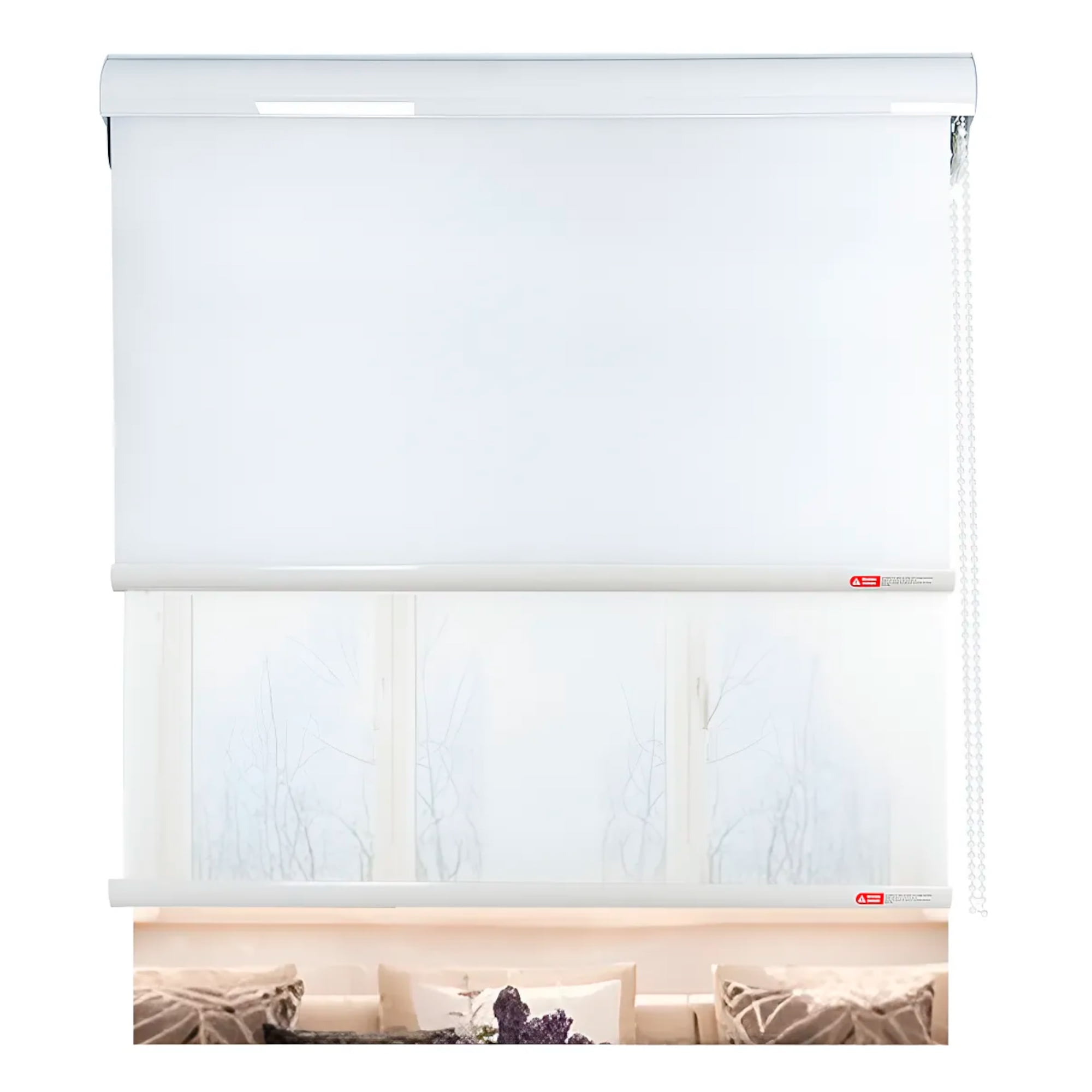 Cortina Roller Blackout Doble Visillo Cenefa Beiti 150x200