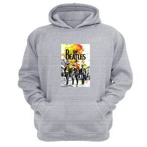 Genérico - Polerón Canguro The Beatles Gris Claro Talla Xs Unisex