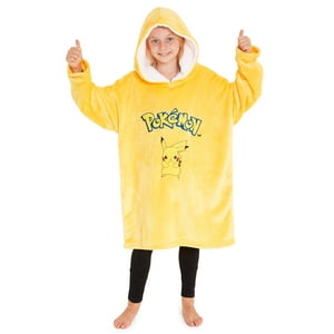 Sudadera Con Capucha Pokémon Pikachu Para Niños, Forro Polar, Color Amarillo