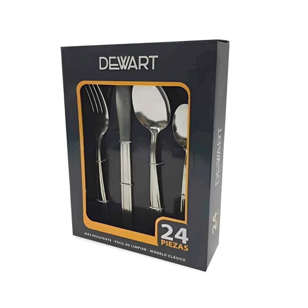 Set Cubiertos Cuchillería Servicio 24 Pcs Dewart