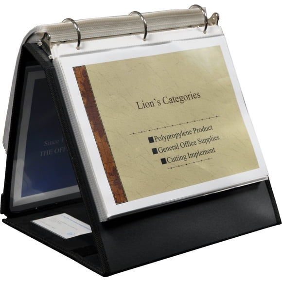 Anillo Ring Binder Easel Lion Insta-Cover de 1.5 pulgadas negro
