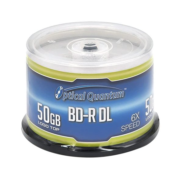 Disco Blu-ray óptico Quantum 50 GB 6X BD-R DL 50 discos