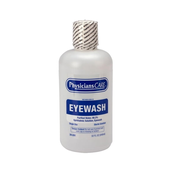 Solución de lavado de ojos PhysiciansCare, estéril, isotónica, 960 ml