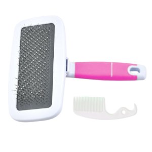 Ioensy - Cepillos Para El Pelo De Mascotas, Herramienta De Limpieza Suave Para Eliminar El Pelaje De Los Gatos, Color Rojo Rosa