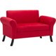 thumbnail image 2 of Banqueta Lua Con Respaldo 2 Cuerpos Felpa Rojo, 2 of 6
