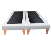 Muebles New - Base Dos Plazas Gris Lino