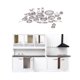 thumbnail image 4 of Dollhouse Miniature 40 PCS Juego de vajilla y muebles de cocina de porcelana, 4 of 6