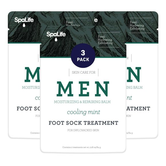 Set de bálsamo reparador para pies y calcetines hidratantes SpaLife para hombre