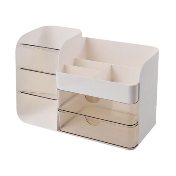 Organizador de maquillaje, vitrina de cosméticos de gran capacidad, premium, con cajones, organizador de cuidado de la piel para dormitorio, tocador,