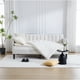 thumbnail image 3 of Elena Twin Size Ivory Boucle Upholstered Daybed, Ribbed Tufted Backrest, Daybed in Lavish Modern Design, Richly Hued Foam Comfort, 3 of 3