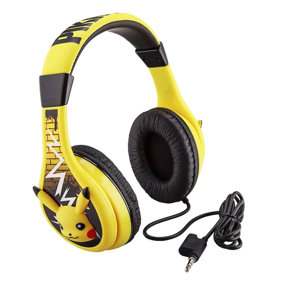 Auriculares eKids Pokemon Pikachu con cable estéreo para niños con conector de 3,5 mm