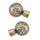 thumbnail image 2 of Par Cortina De Ventana Extremo De Poste Barra De Cortina Final De Cabeza Diámetro Interior. 22 Mm 3_Bronce, 2 of 3