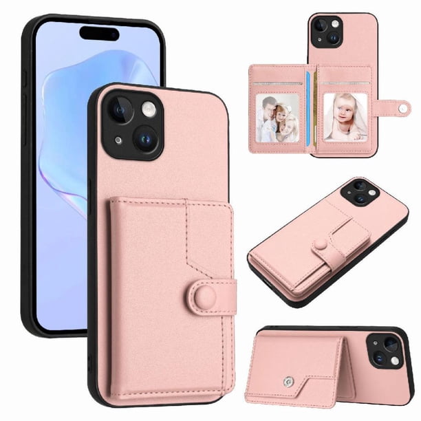 FOXDOCK Funda para iPhone 13 con Bloqueo RFID - Diseño Elegante con Cierre de Botón