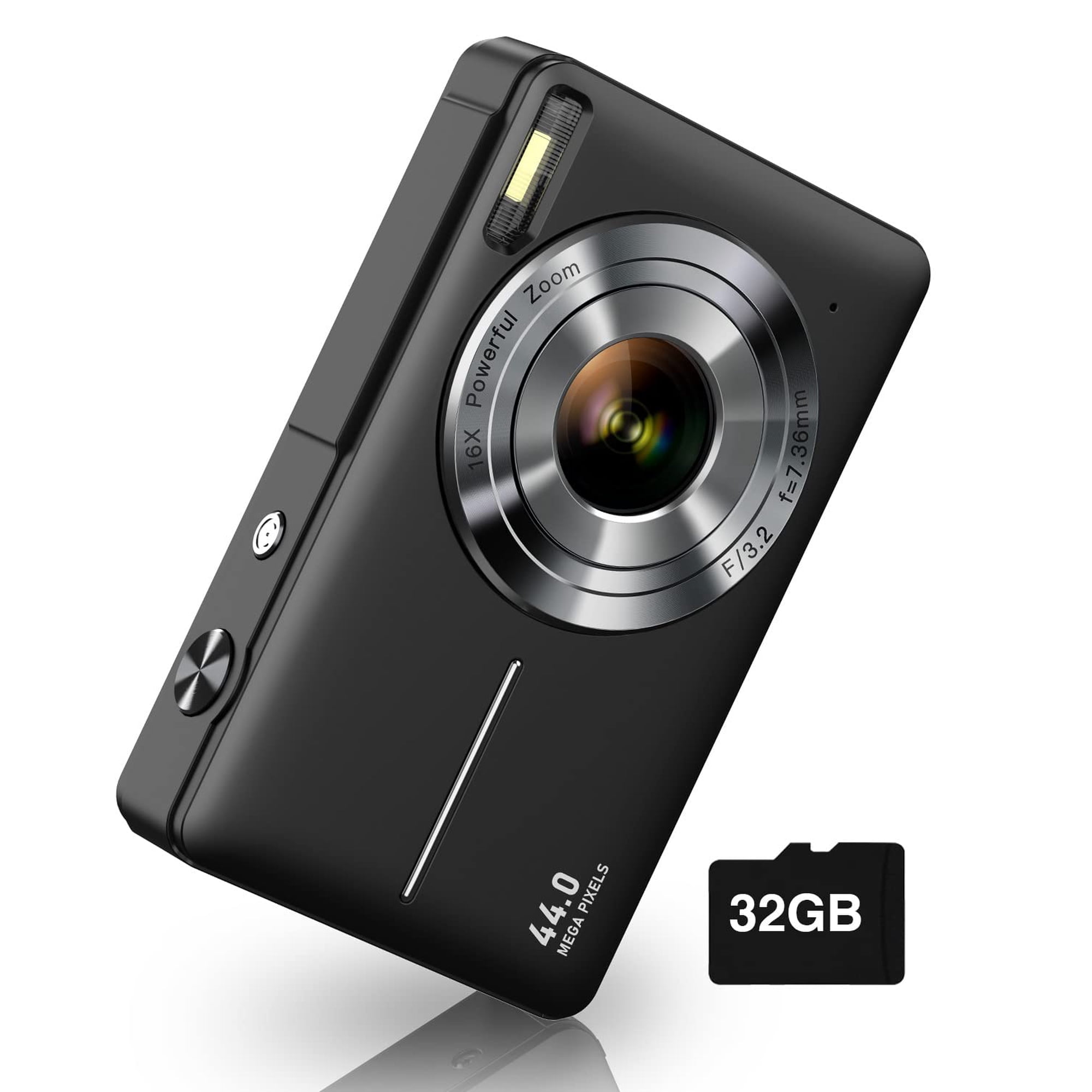 Cámara Digital Camkory Fhd 1080p 44 Mp Con Tarjeta Sd De 32 Gb Con Zoom 16x