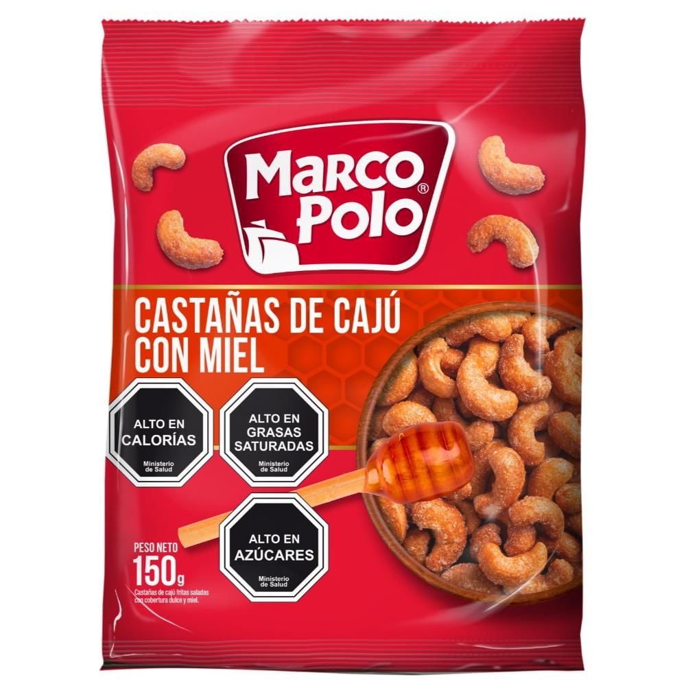 Castañas De Cajú Con Miel 150 g Marco Polo