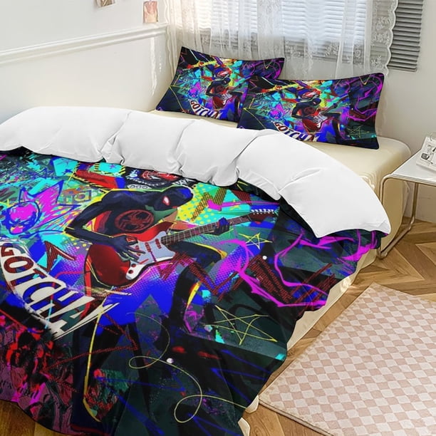 Spider-Man 3-Piece Twin Bed Set - Includes 1 Single Quilt And 2 Pillow Cases Bedding - Fade Resistant Microfiber - Spider