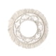 thumbnail image 5 of Tapiz tejido de macramé para colgar en la pared con borlas y flecos de 13 pulgadas, corona de arte para pared, decoración para apartamento, guardería, Blanco denso, 5 of 5