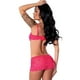 thumbnail image 2 of Sujetador de Encaje Get It Girl con Falda y Tanga, Rosa, 2 of 3