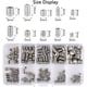 thumbnail image 2 of Surtido de 200 tornillos de cabeza hueca hexagonal de cabeza plana, kit surtido de tornillos sin cabeza de acero inoxidable M3 M4 M5 M6 M8 con caja de PP., 2 of 6