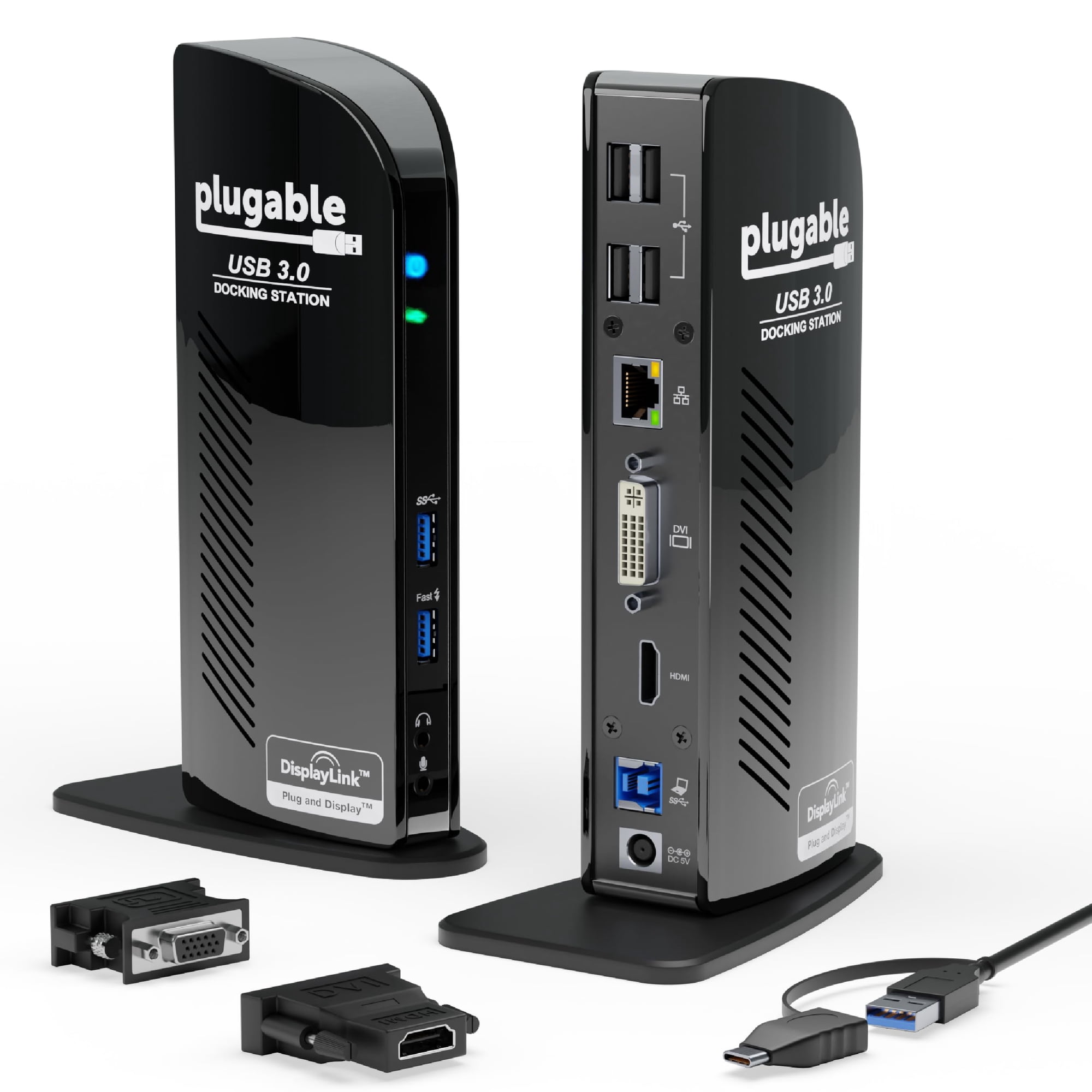 Plugable - Estación De Acoplamiento Ud-3900 Usb 3.0 Dual Hdmi Windows/mac