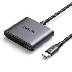 Ugreen Lector De Tarjetas Multifunción Usb-C Sd/Tf+Usb